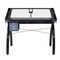 Futura Craft/Drawing Table With Adjustable Top In Black / Clear Glass